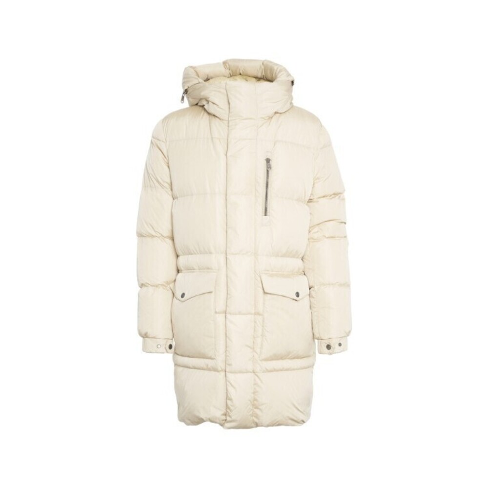 Add Long Quilted Down Coat With Padded Design - NWT